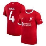 Günstige Fußballtrikots Liverpool 2023-24 Virgil 4 Heimtrikot Kurzarm